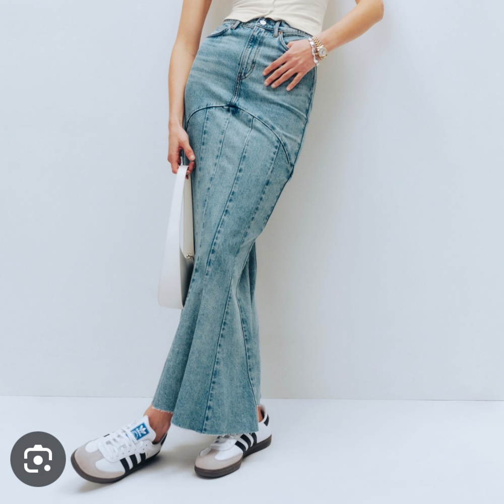 Reformationn Nara denim maxi skirt